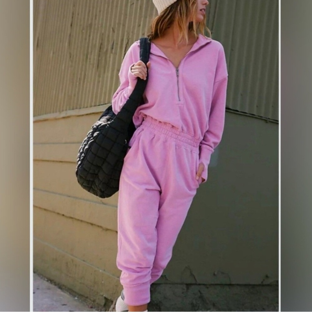 Free People Movement Training Day Cotton Jumpsuit